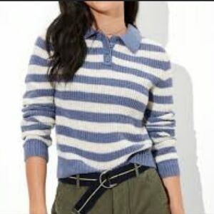 American Eagle Outfitters Blue Striped Women's Sweater